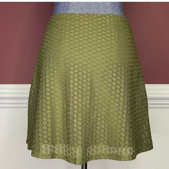 No Boundaries green overlay a-line skirt sz S juniors small - Picture 2 of 4